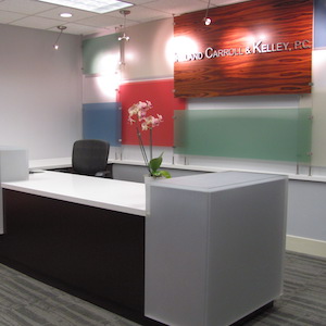 Custom Solid Surface Reception Area