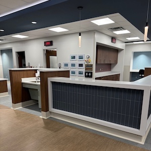 Custom Solid Surface Reception Area