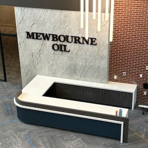 Custom Quartz Reception Area