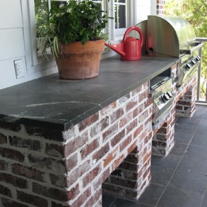 Soapstone Outdoor Grill Area